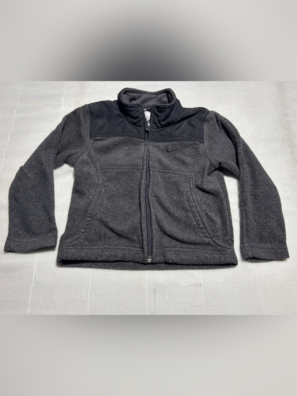 Nike Kids Black Full-Zip Fleece Jacket